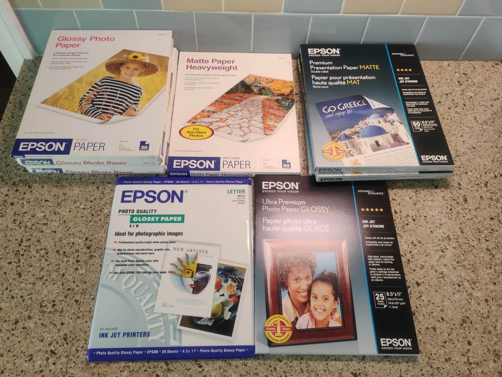 Epson Large Lot Of Photo Paper 8.5 X 11.5 FREE Shipping