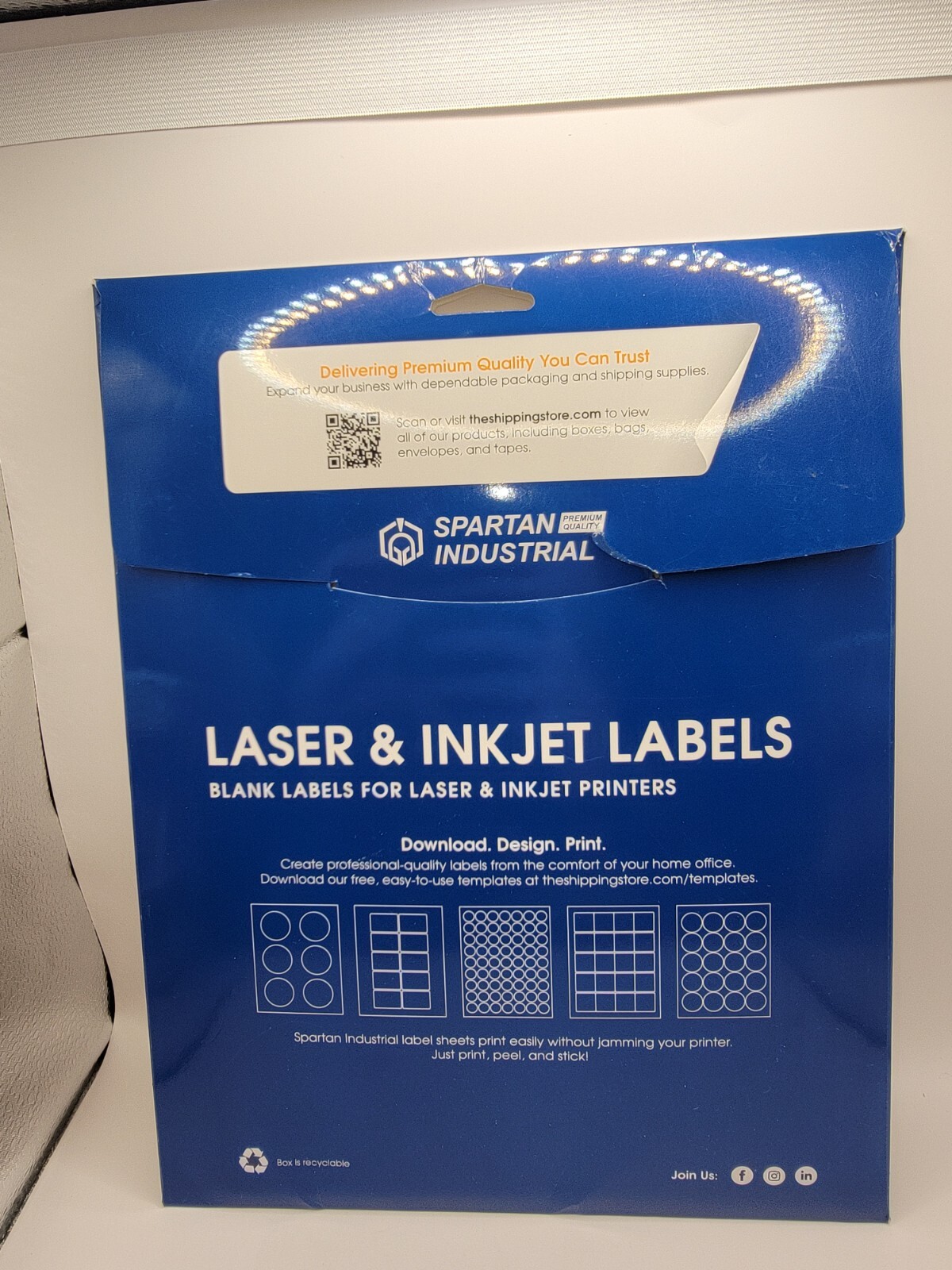 Printable Laser and Inkjet Labels – White Sticker Labels – 2″ X 5″ 30 Sheets