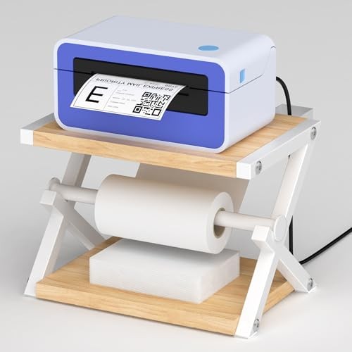 Label Holder for Rolls and Fan-Fold Labels, Thermal Shipping Beige + White
