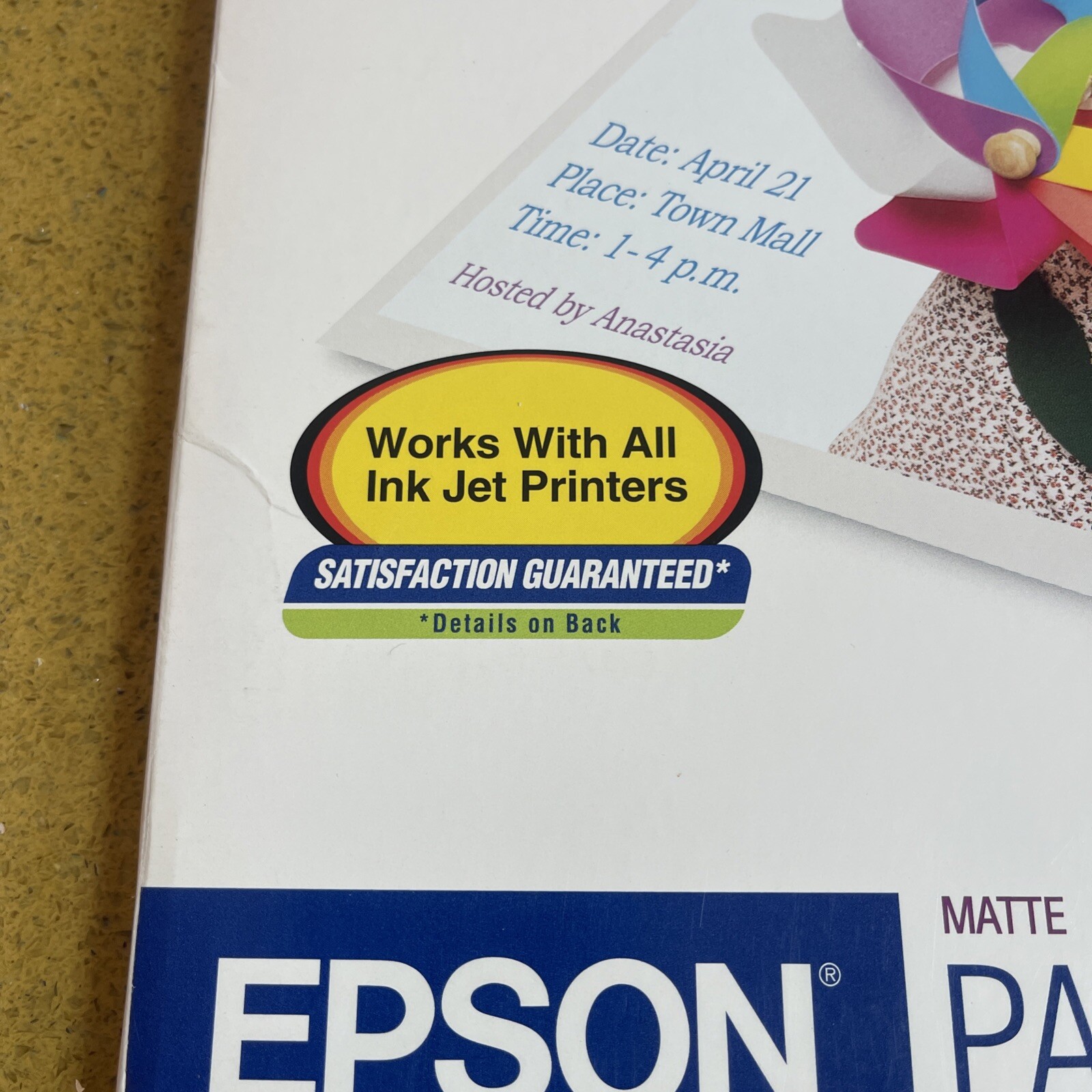 Epson Photo Quality Inkjet Paper, Matte 8-1/2″x11″ 100 Sheets