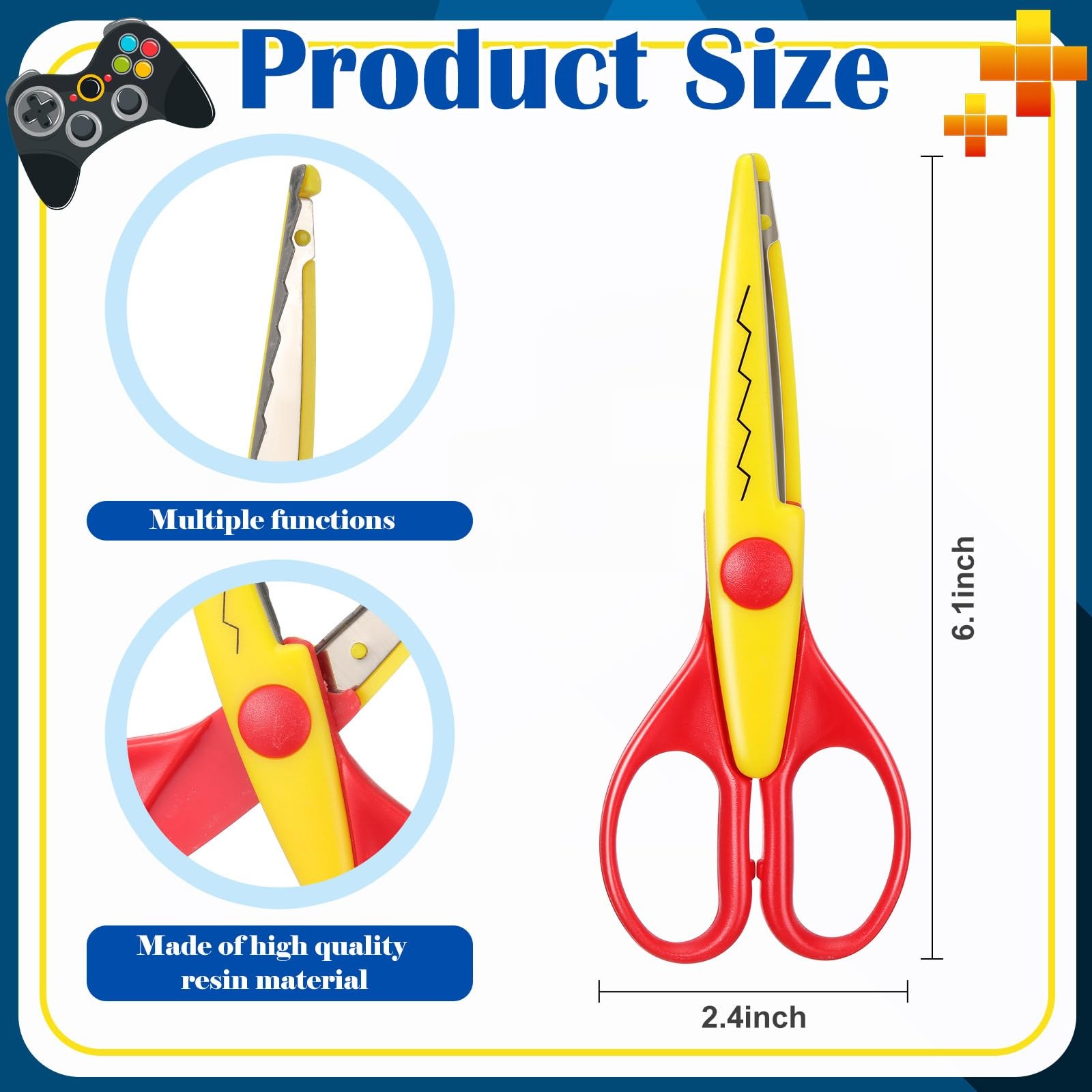30 PCS Glossy Thin Inkjet Paper Paper Crimper Pinking Shears Tape Chip Bag