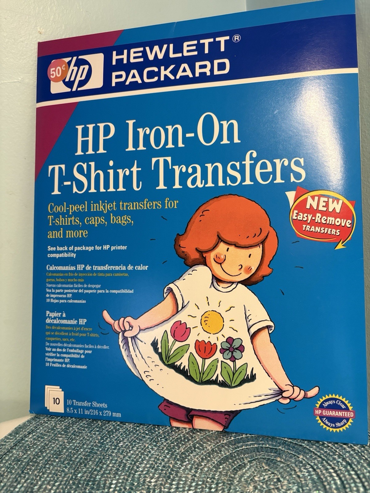 HP Iron On T Shirt Transfers 10 Transfer Sheets New Open Box Fun Craft (5 Left)