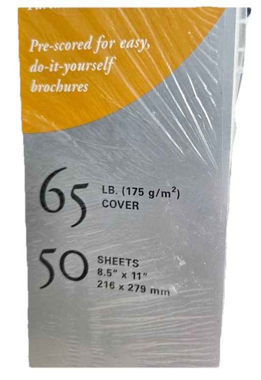Lot 3 Wausau Astroparche Tri-Fold Brochure Paper Natural Parchment 65lb Sealed