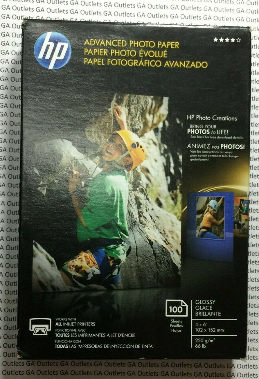 NEW HP Advanced Photo Paper Glossy 4 x 6 Q8638A 100 Sheets