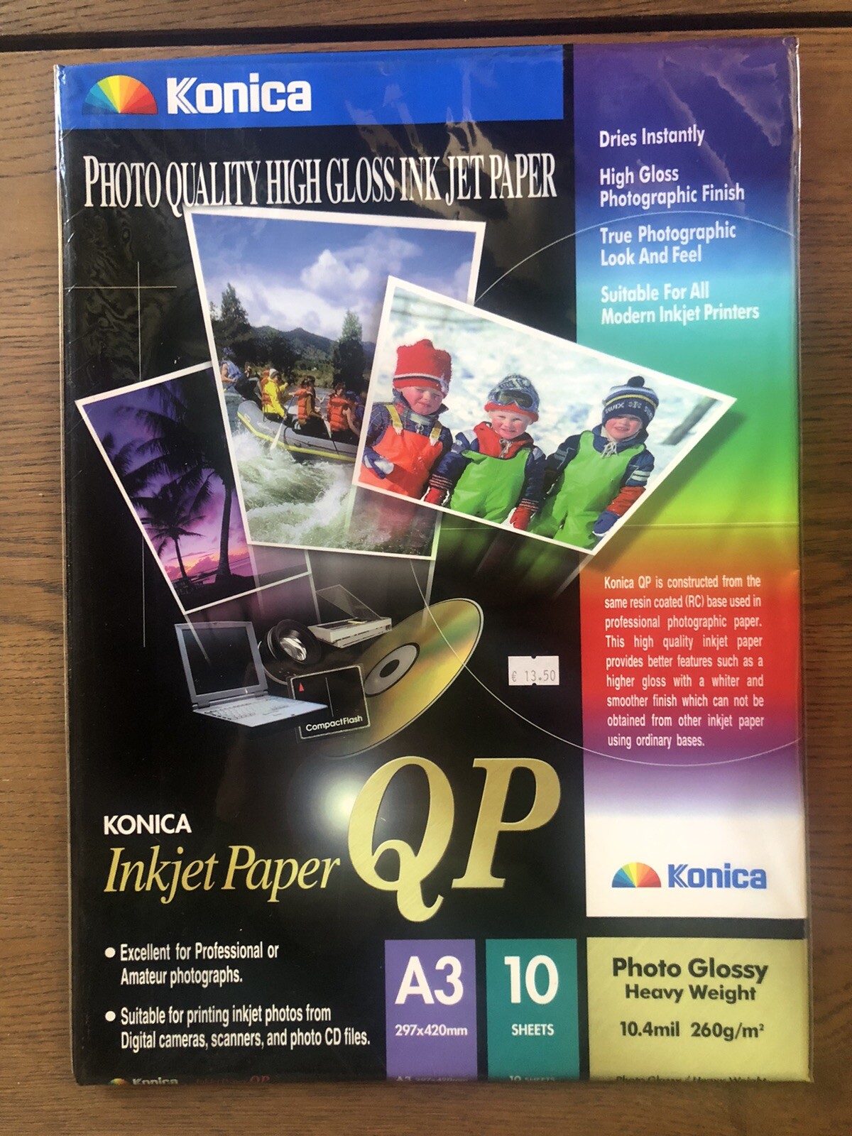 Konica Inkjet Paper QP A3 297x420mm 10 Sheets 260g/m