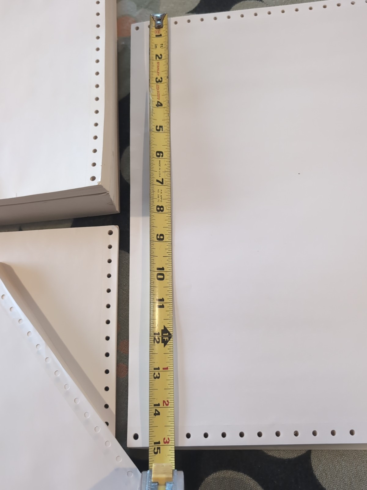 Continuous Dot Matrix Tractor Feed Printer Computer Paper Retro & RARE