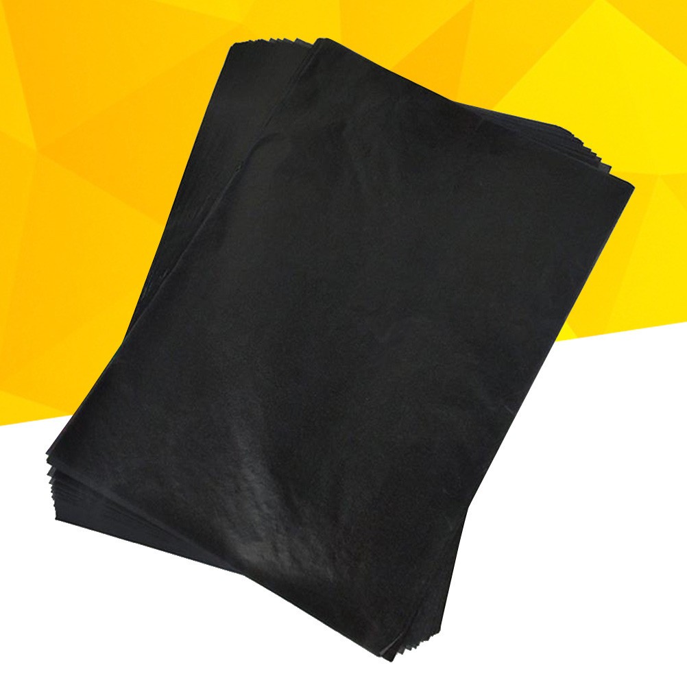 75Pcs Carbon Tracing Paper Black Durable Transfer Sheets for Writing Projects