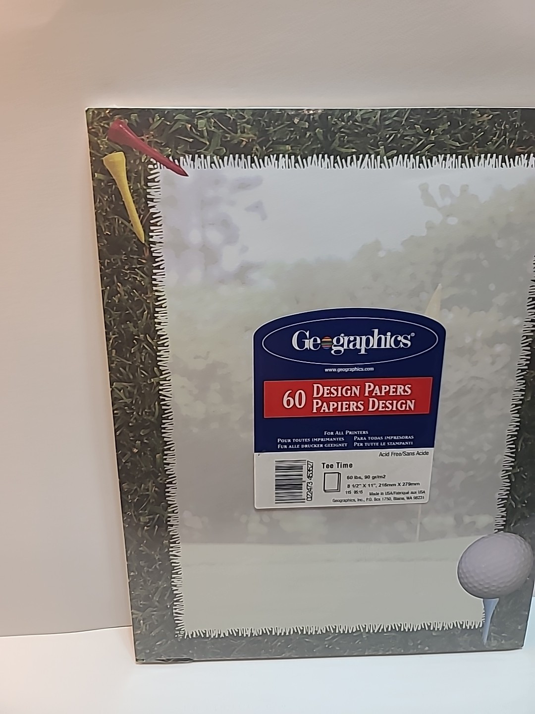 Geographics 60 Design Papers 8 1/2 X 11 inch Acid Free Sealed – Golf Tee Time