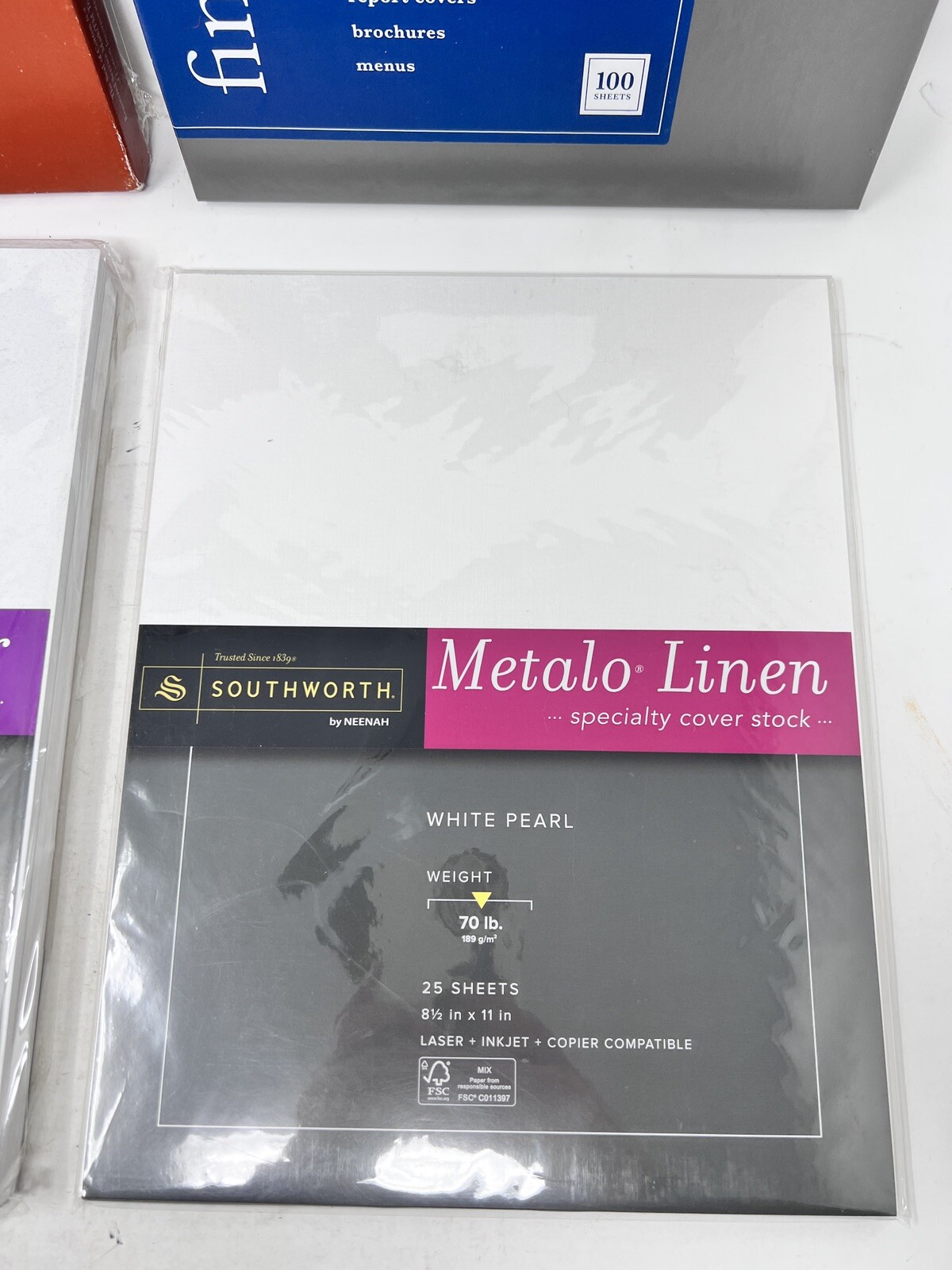 Lot Of 4 Packs Of Specialty Printer Paper Resume Fine Double Color Cover Stock