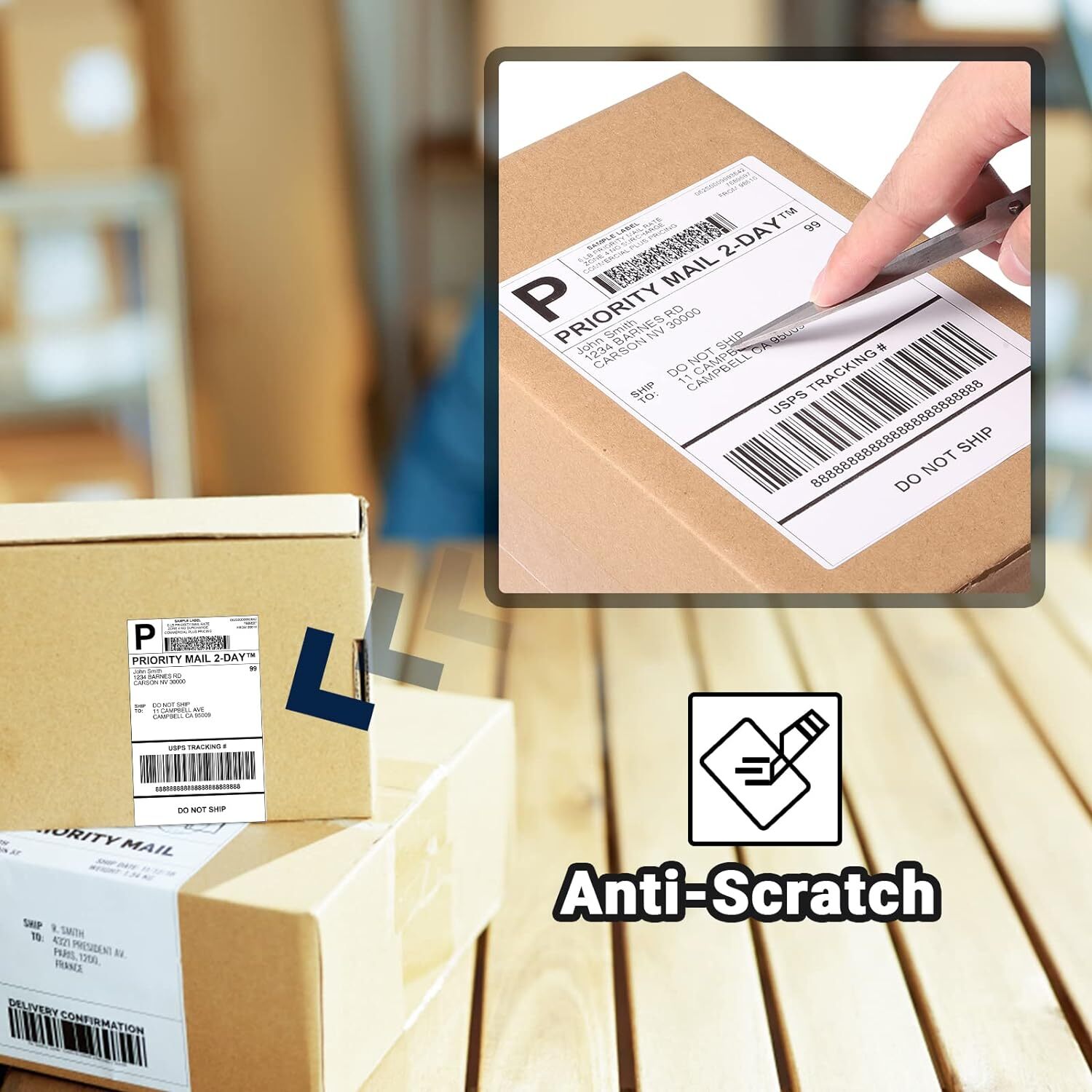 500/1000PCS 4x 6″ Direct Thermal Shipping Label paper for VRETTI MUNBYN Phomemo