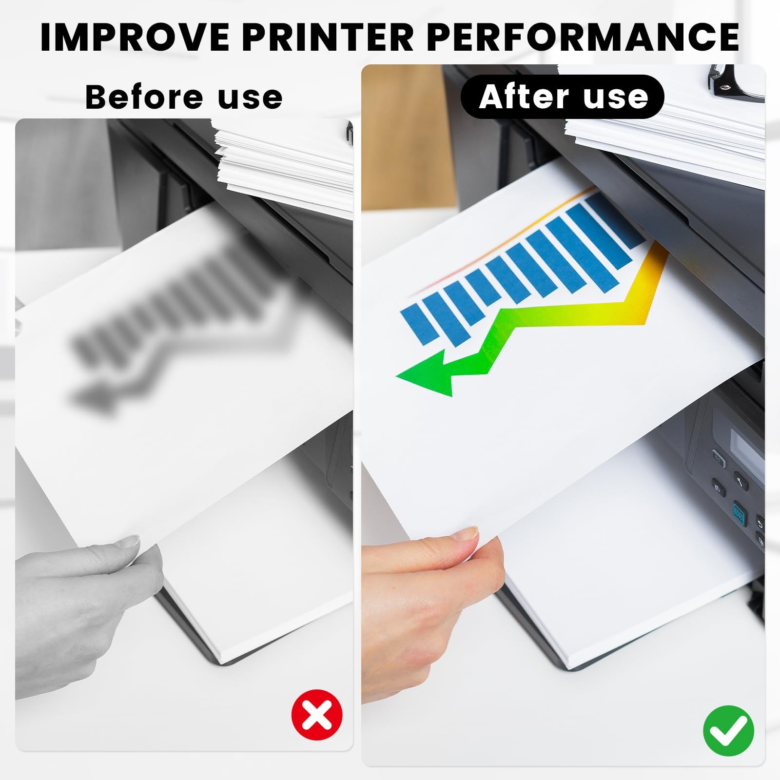18 PCS Printer Cleaning Sheets, 8.5 x 11 Inches Laser Printer Cleaning Sheets…