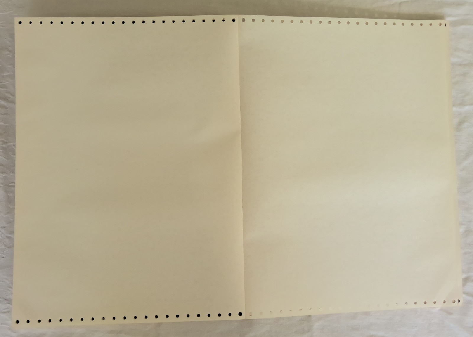 Vtg Continuous Dot Matrix Printer Paper 14 7/8 x 11 Tractor Fed White 500+sheets