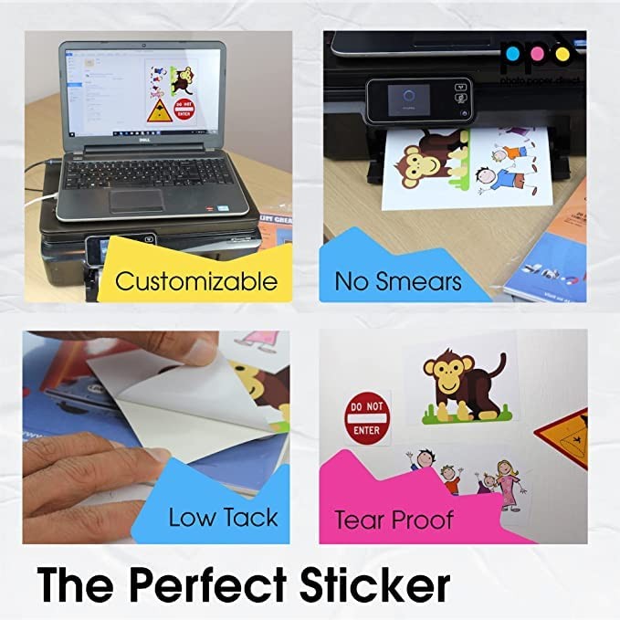 10 x A3 Inkjet PREMIUM Vinyl Sticker Wrap Printable, White, Matt, Self Adhesive…