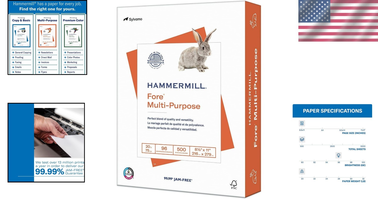 Sustainable 20lb Copy Paper, 500 Sheets – 96 Bright, 8.5×11 for Perfect Prints
