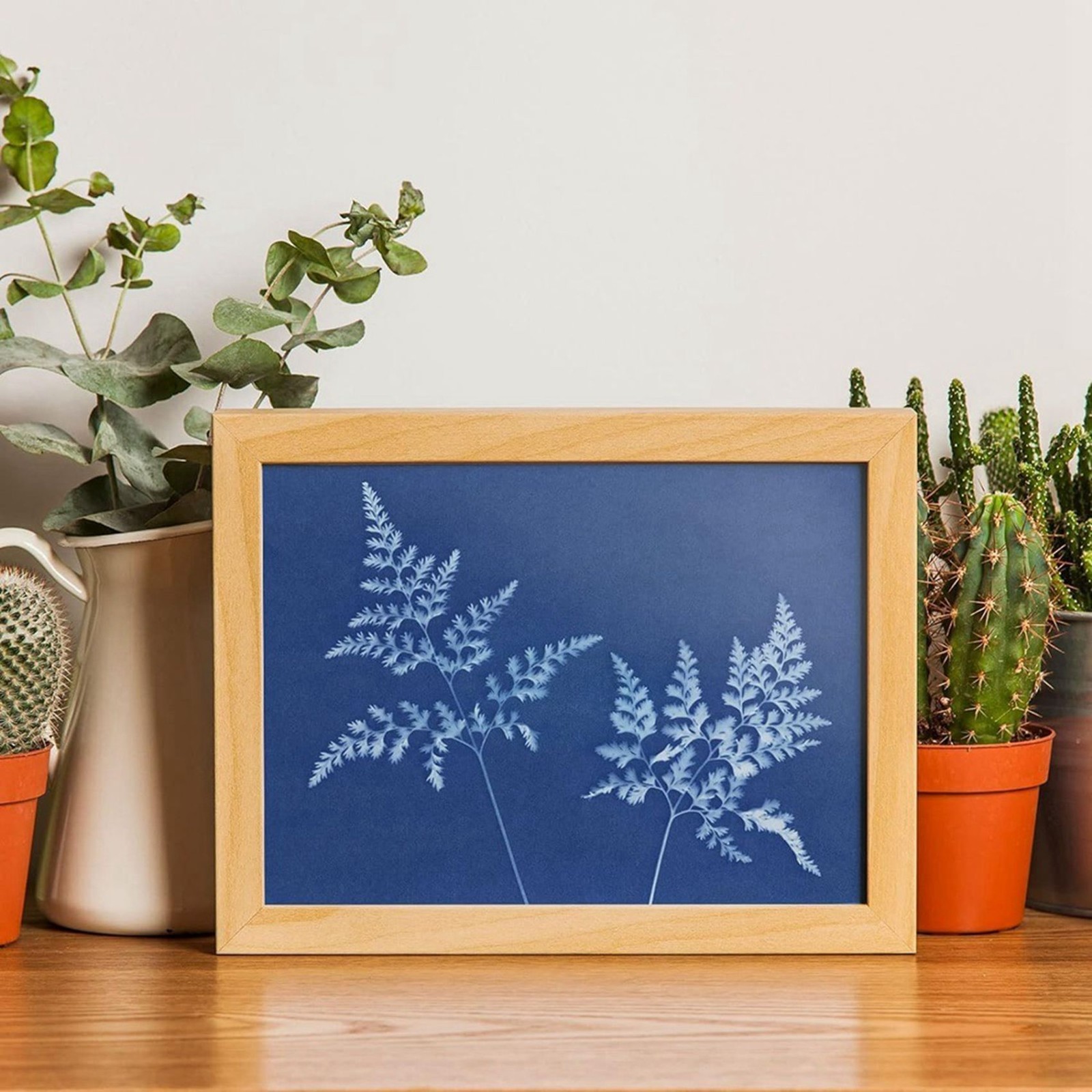 60 Sheets Sun Print Cyanotype Kit, A6 Sun Art with 1 Plastic Tool for6599