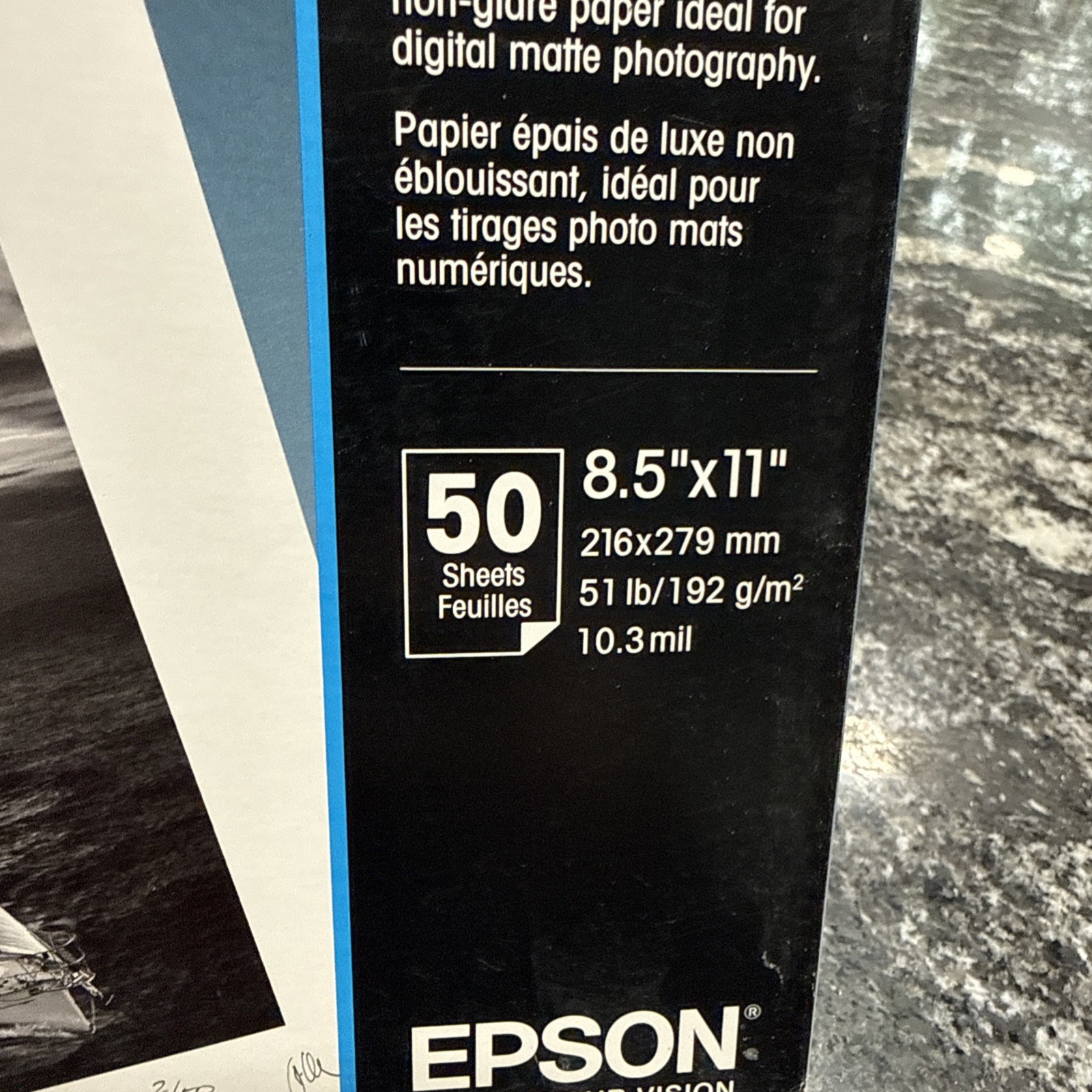 Epson Ultra Premium Presentation Paper Matte, 8.5″ x 11″, 50 sheets – NEW Sealed