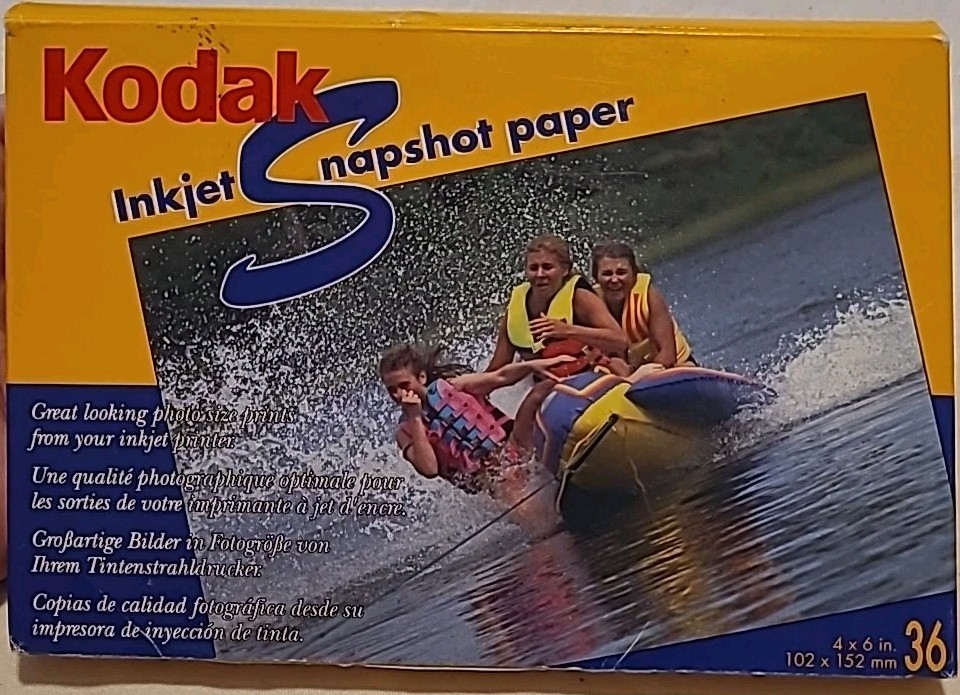 KODAK Photo Paper 4″x6″ 36 Sheets Inkjet HP Cannon Apple Lexmark Tektronix Epson