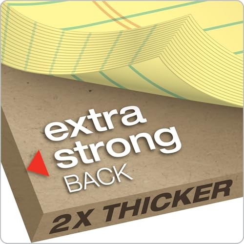 Evidence Dual Ruled Pad, Legal Ruling, Size 8.5 x 11.75 Inches, Canary Paper,