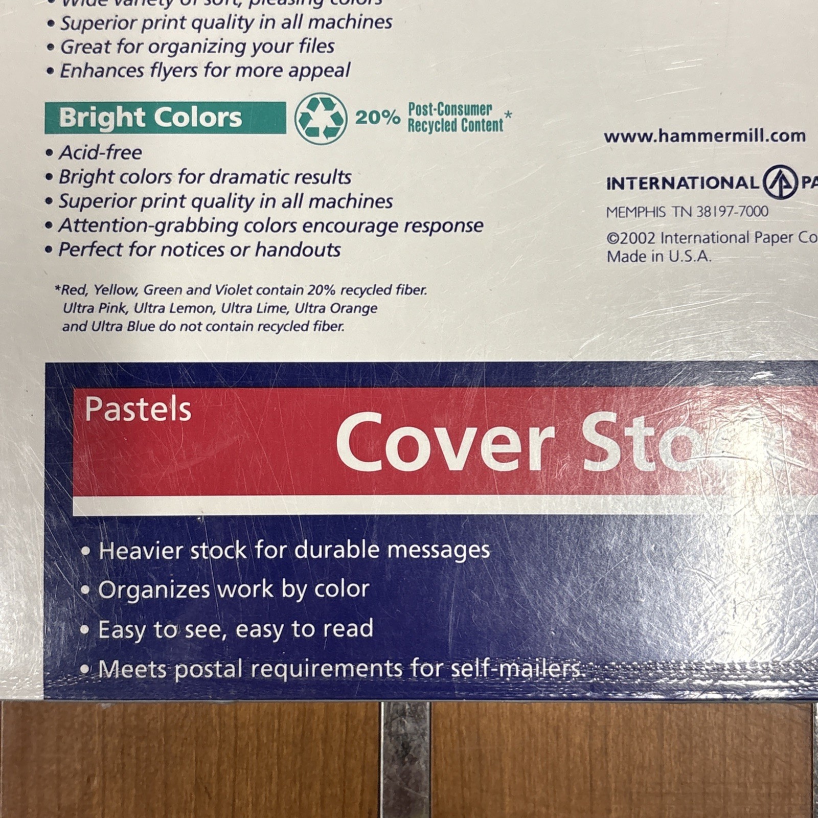 Hammermill Cover Stock – Pastels, Blue – 125 Sheets, 8.5×11, 67 lb Bristol Cover