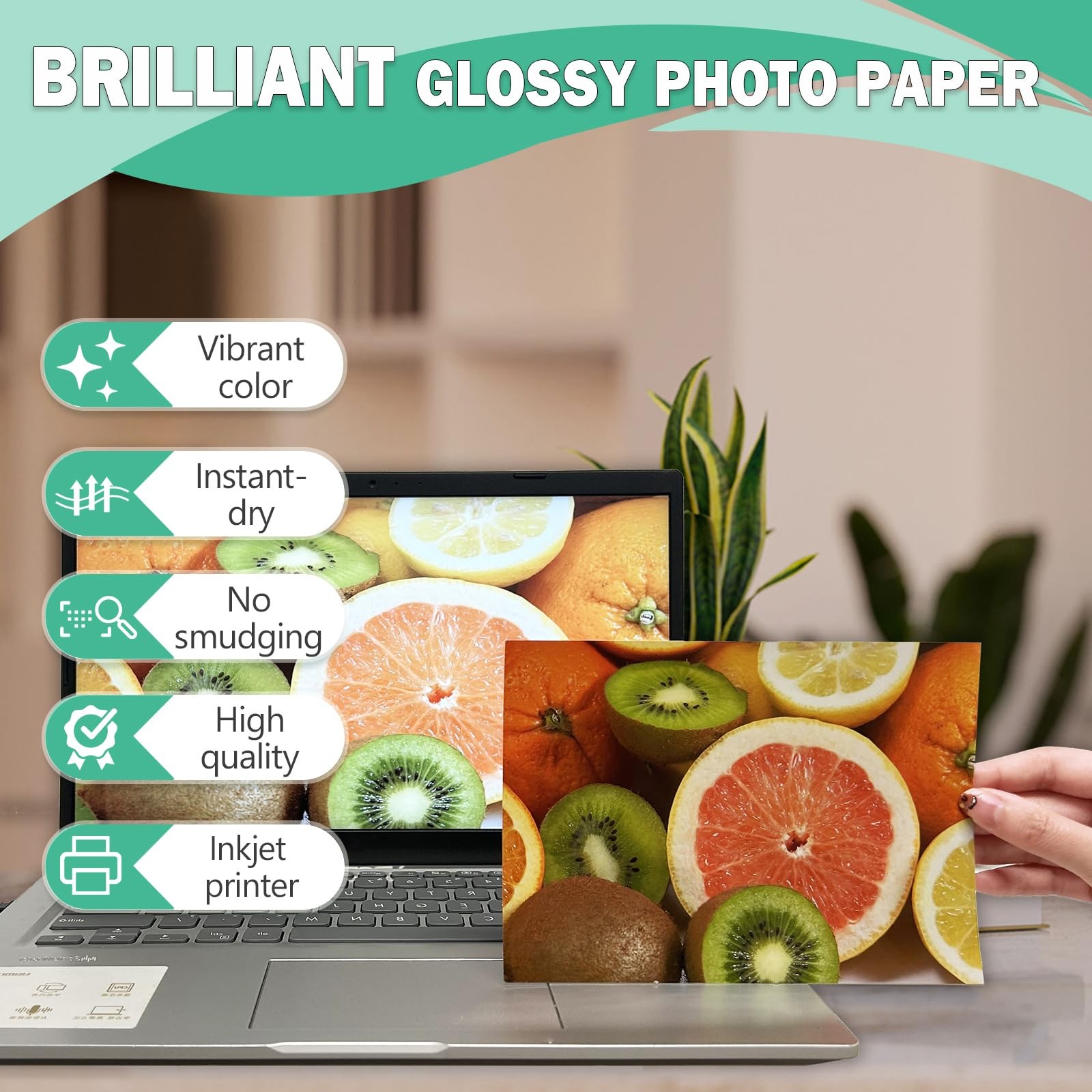 Glossy Photo Paper 5×7 for Inkjet Printers, 36lb Thin Printable Glossy Paper,…