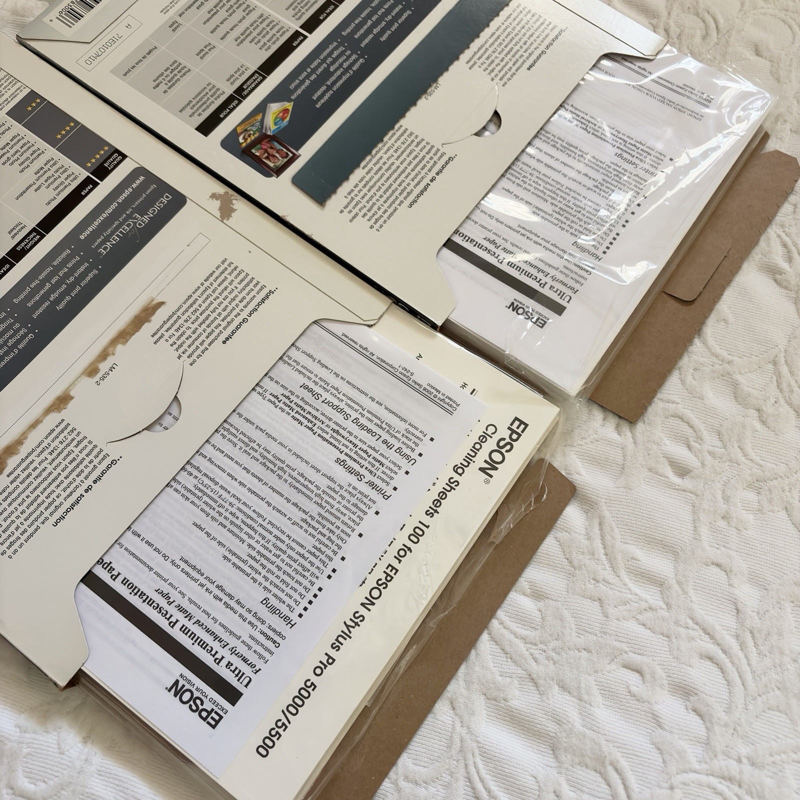 Lot Of 2 Epson Ultra Premium Presentation Paper Matte 8.5×11 50 Sheets READ
