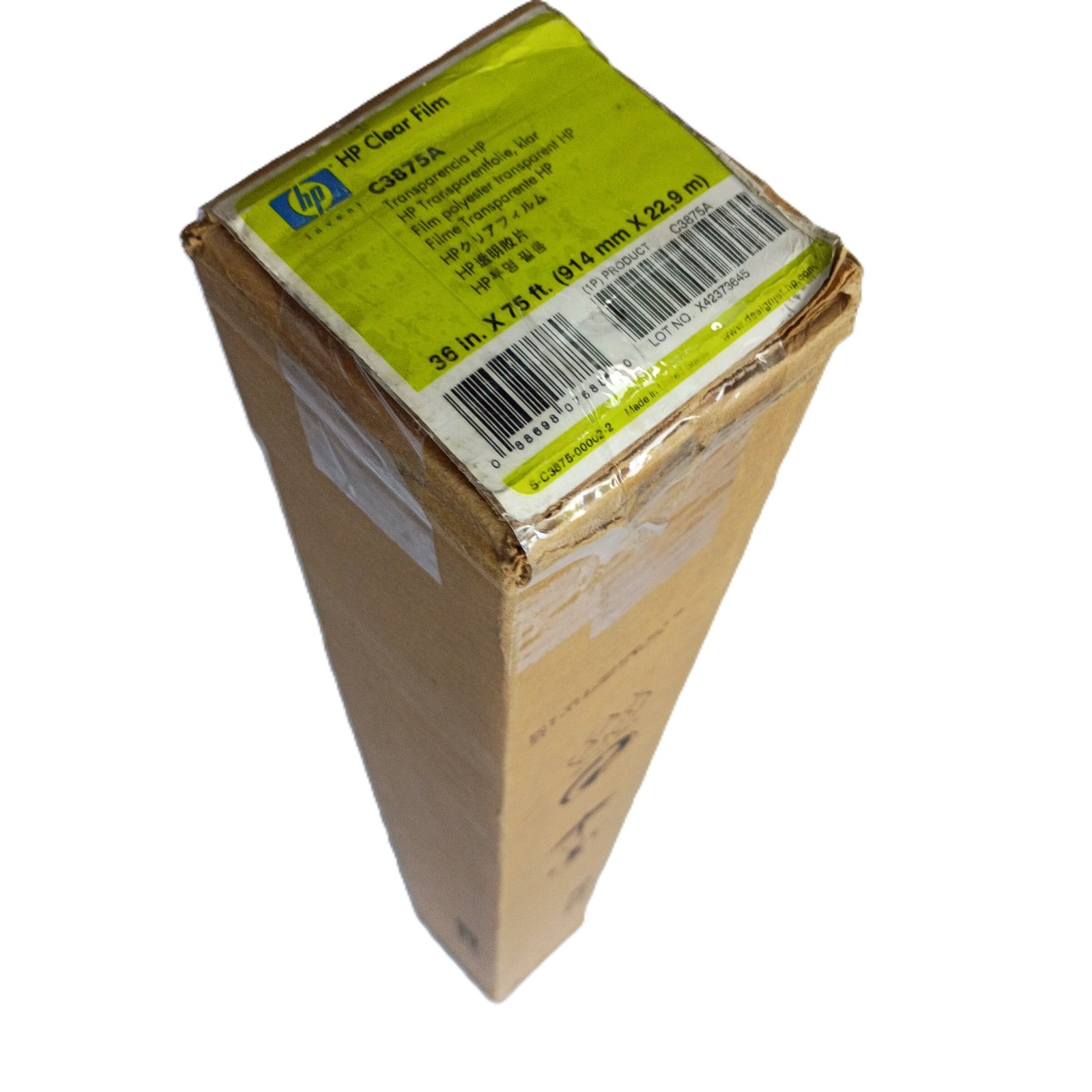 HP C3875A Clear Film 36″ x 55 ft Roll DesignJet Transparency Original