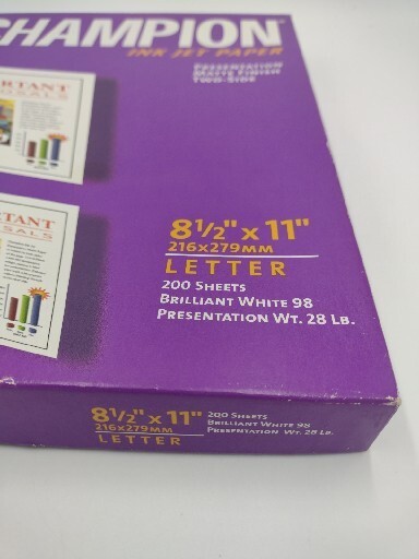 Champion Ink Jet Paper Matte Finish 2 Side Weight .28 lbs 8 1/2″ x 11″