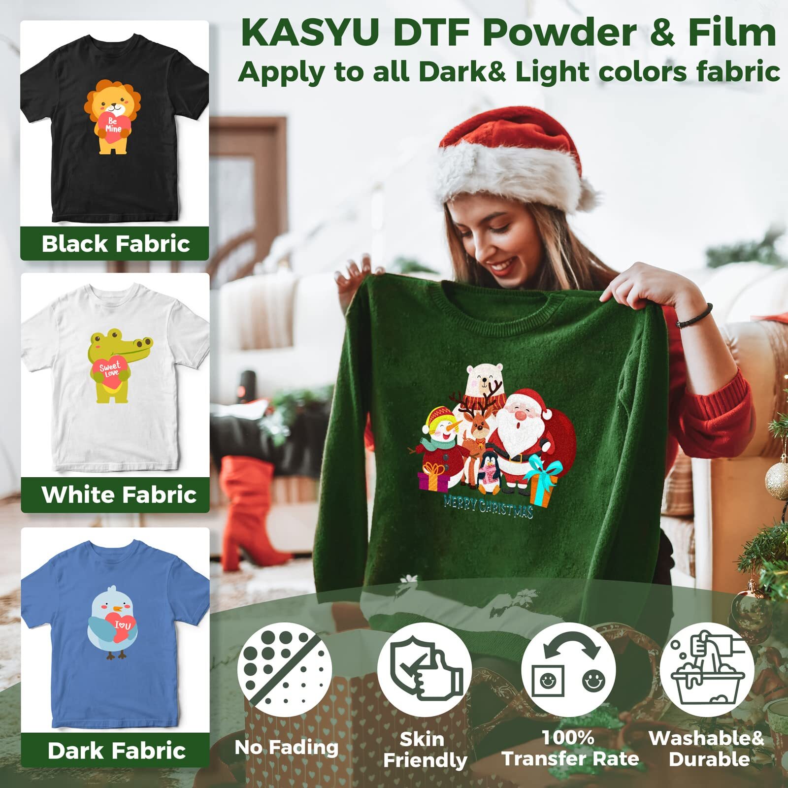 DTF Transfer Film Roll A3 13″ x 82ft Glossy Direct to Film for All Sublimatio…