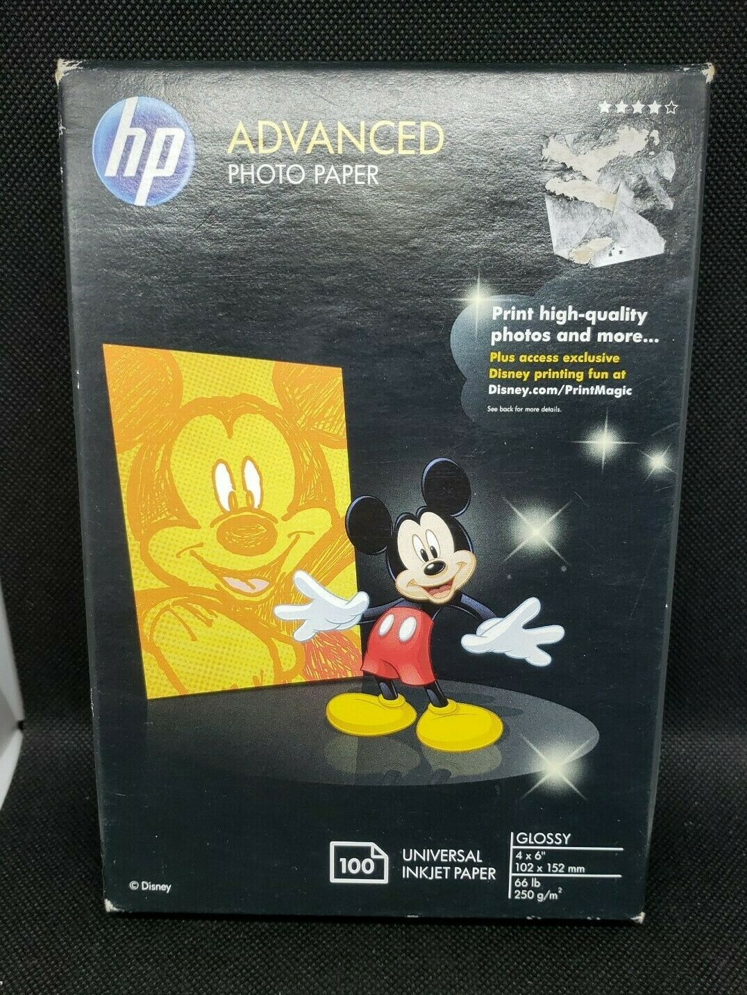 1 Pack of HP Advanced Photo Paper 4”x6” Glossy 100 Sheets Q6638A