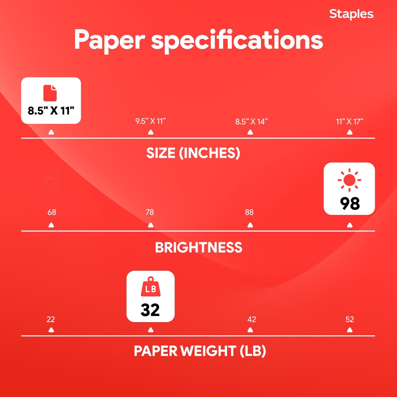 Laser Printer Paper 8.5×11 Inch 32 lb 98 Brightness Office Business Paper Ream