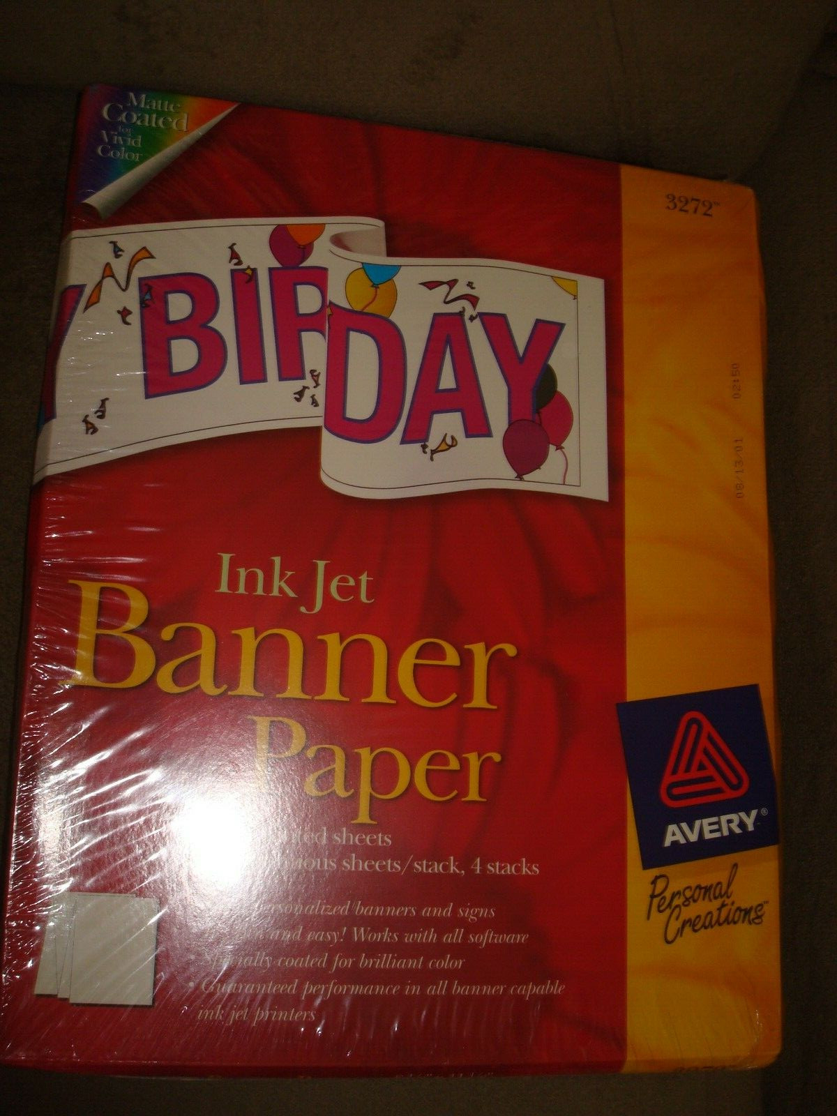 Sealed Avery 3272 White Banner Paper for Ink Jet Printers 11×8.5 80 sheets