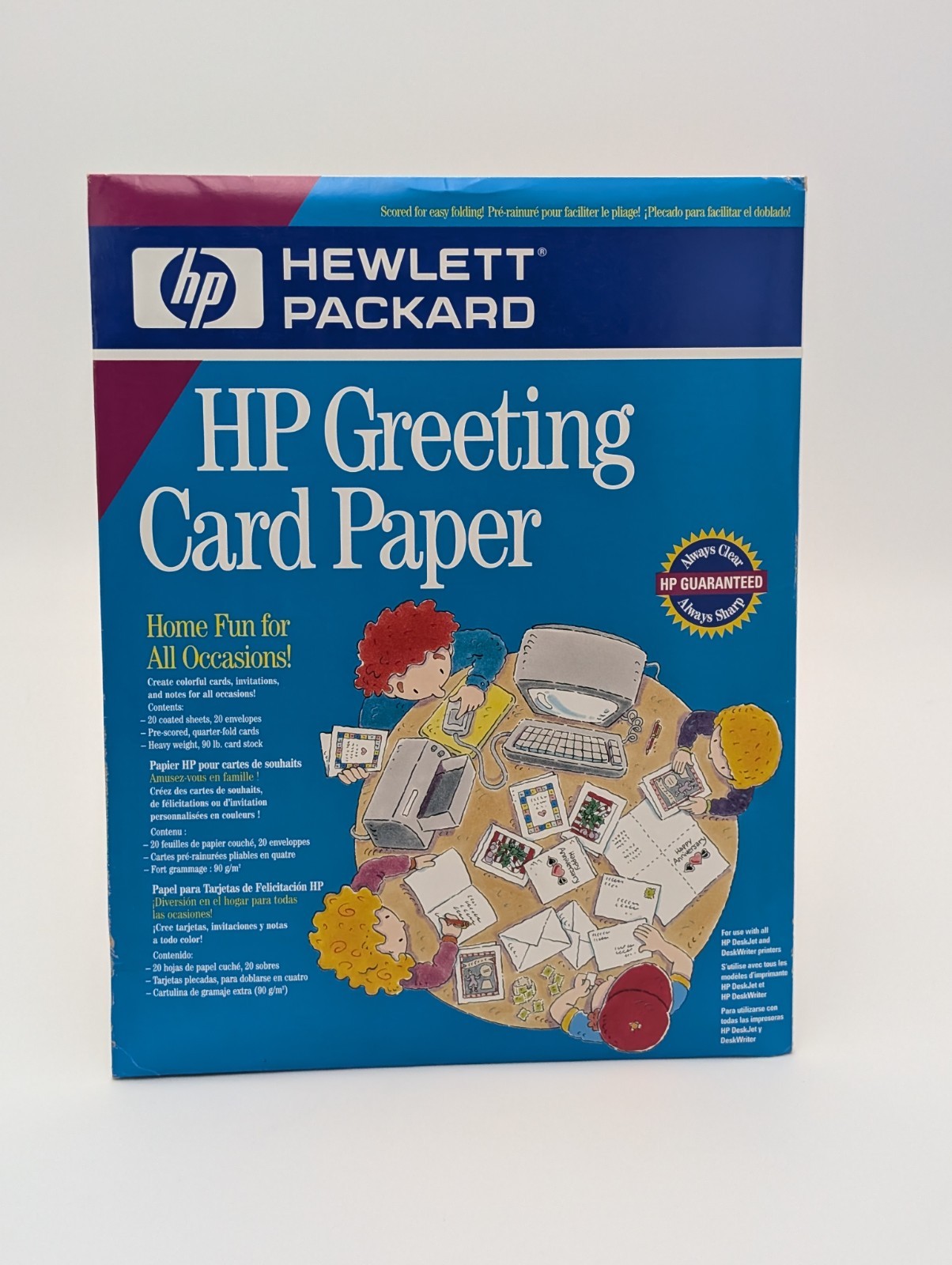 HEWLETT PACKARD HP GREETING CARD PAPER WITH ENVELOPES 20 OF EACH NEW OPEN BOX!