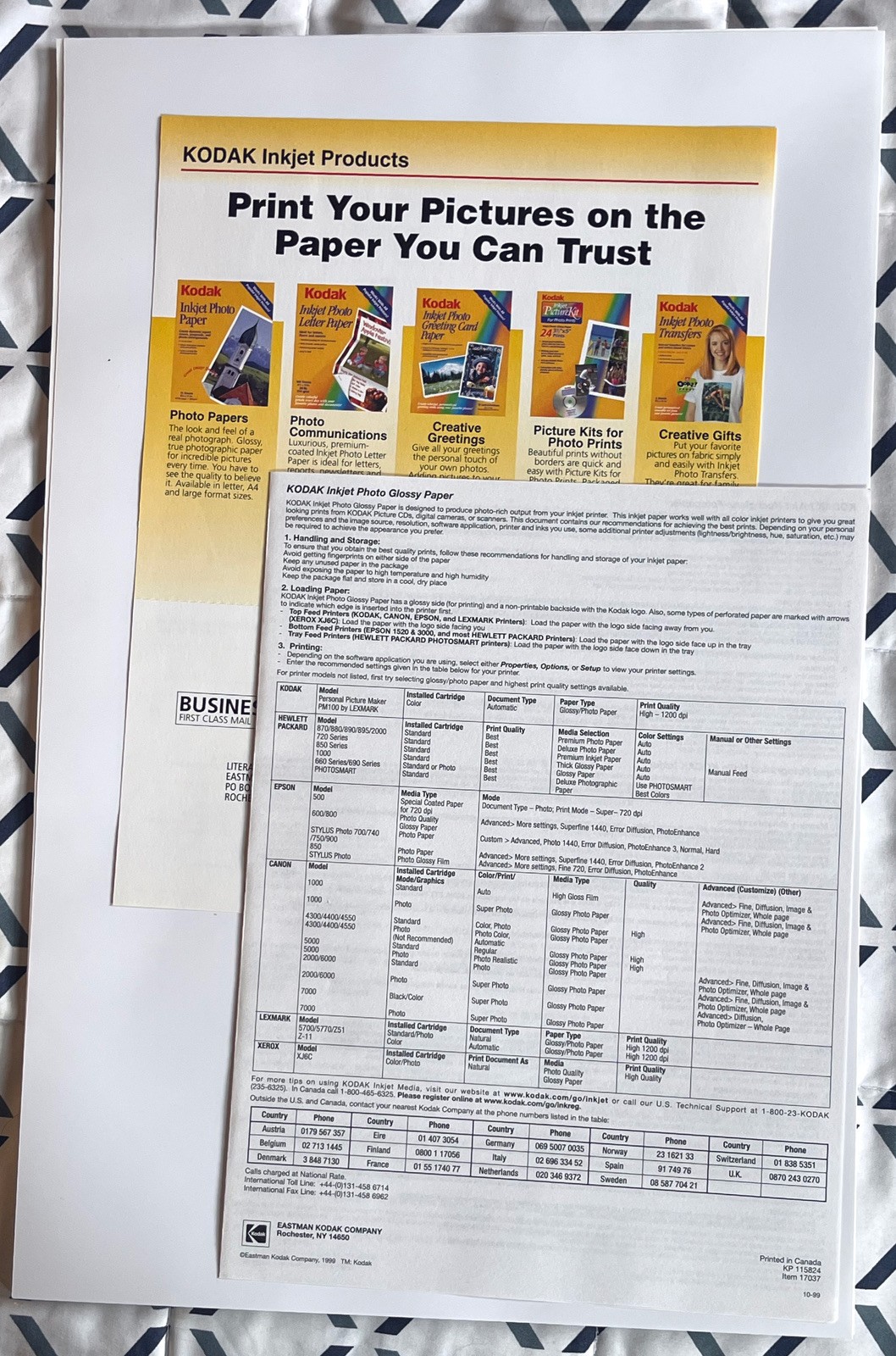 KODAK Open Box CAT 195 9592 Inkjet Photo Paper 19 Sheets 11×17 Heavyweight 117lb