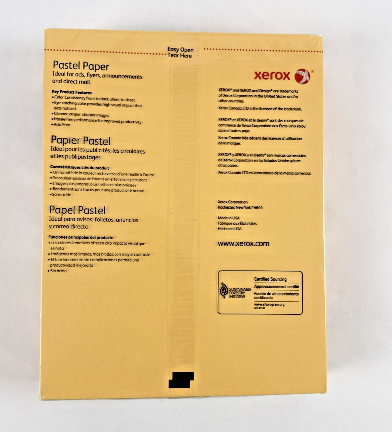 NEW SEALED Xerox BUFF Multipurpose Paper Tan 20lb 8.5×11 500 Sheets FREE SHIP