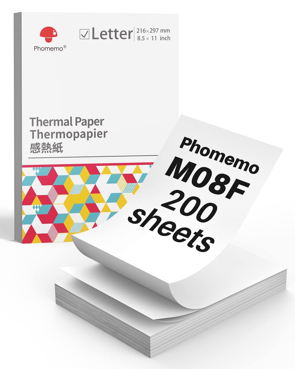 Continuous Thermal Printer Paper 8.5″ x 11″ – 200 Sheets for M08F & Brother Prin
