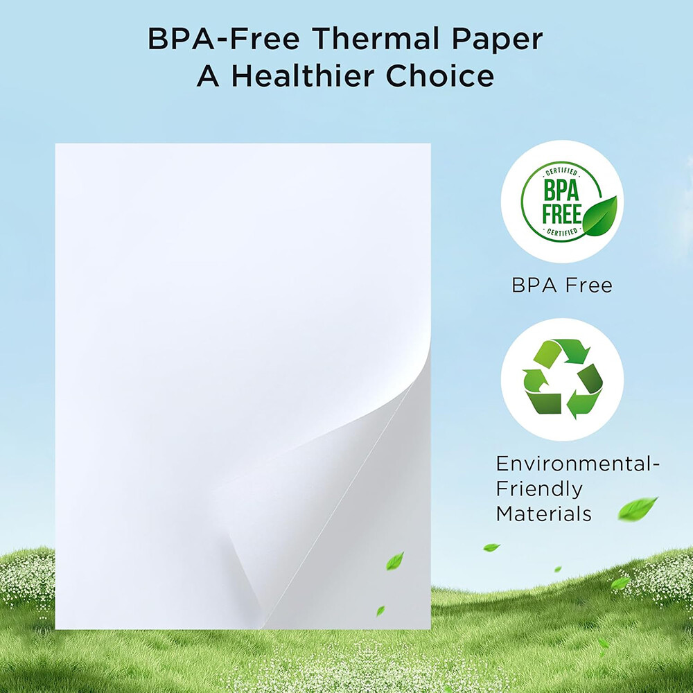 100-1000 Sheet Thermal Printer Paper Folded 8.5×11″ US Letter Size for M08F M832