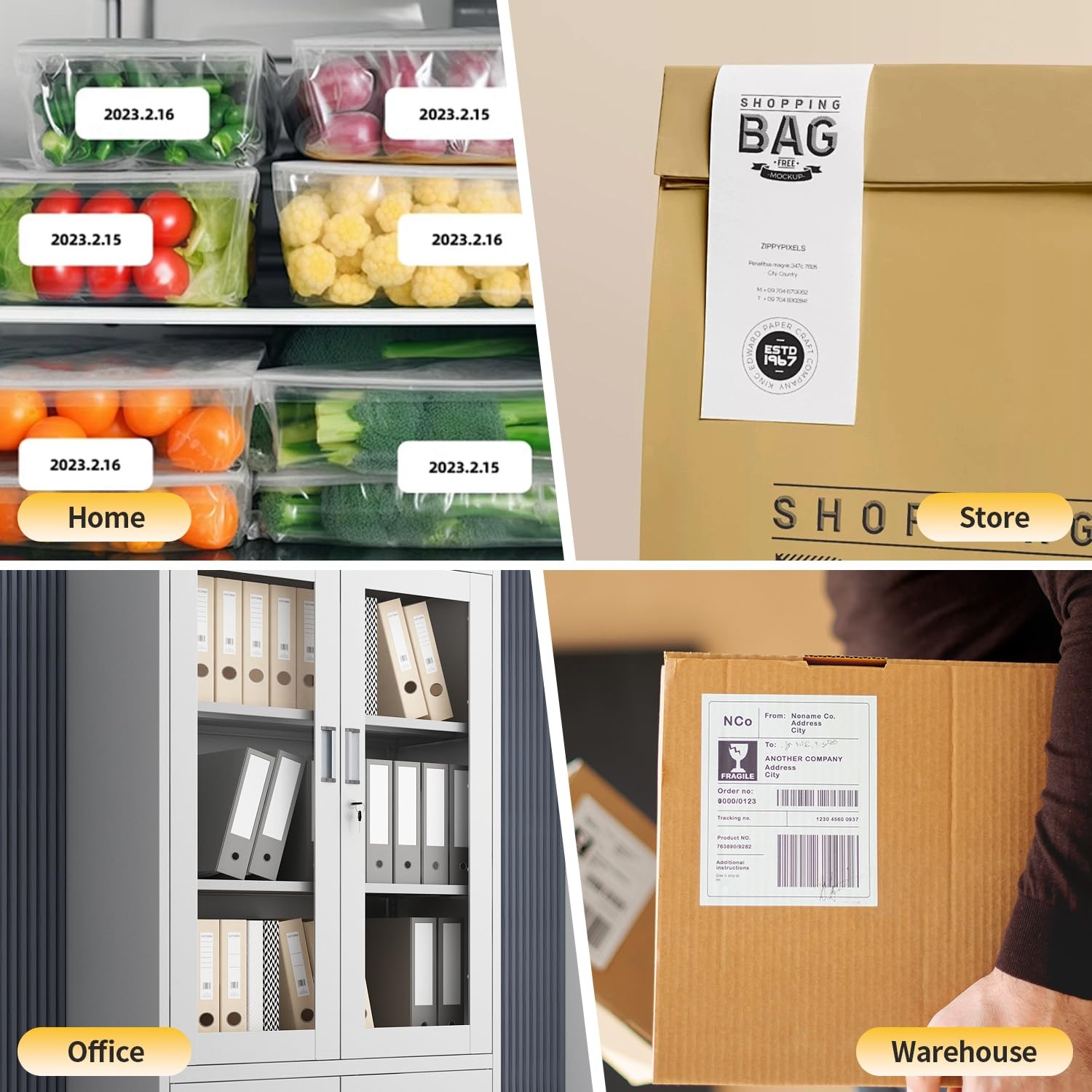 Rongta Bluetooth Thermal Shipping Label 8.66 x 4.13 x 3.54 inches, White