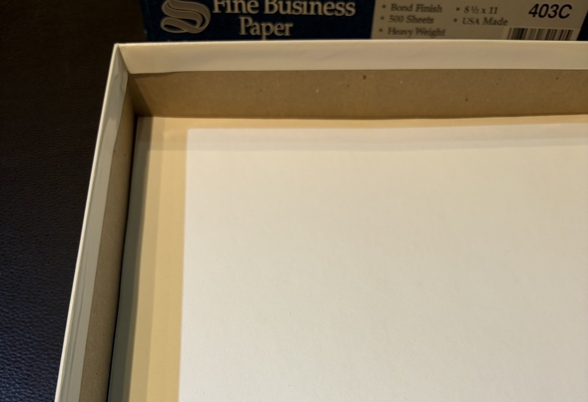 Southworth Fine Business Paper Watermarked 20lb 25% Cotton Fiber 200 Sheets