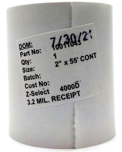 Zebra Receipt Papers 2″ x 55′ CONT Z-Select 4000D 10011043 Genuine – 36 Rolls