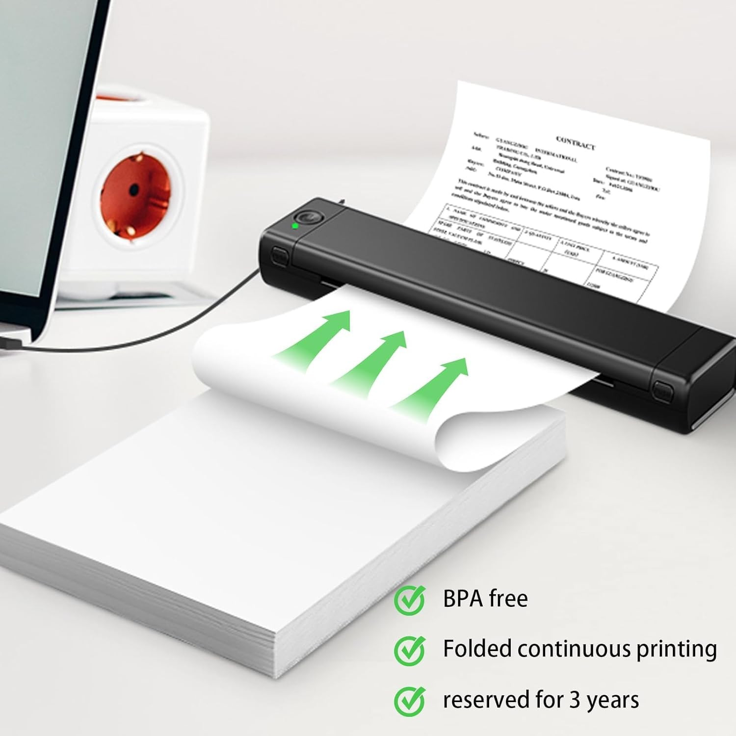 Papel Termico 8 5 x 11 Pulgadas 100 Hojas Carta Compatible Impresora Portatil