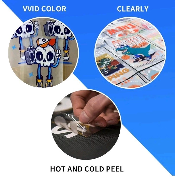 100 Sheets DTF Transfer Film Paper A4 Double Sided Thick Clear Pretreat Sheet…