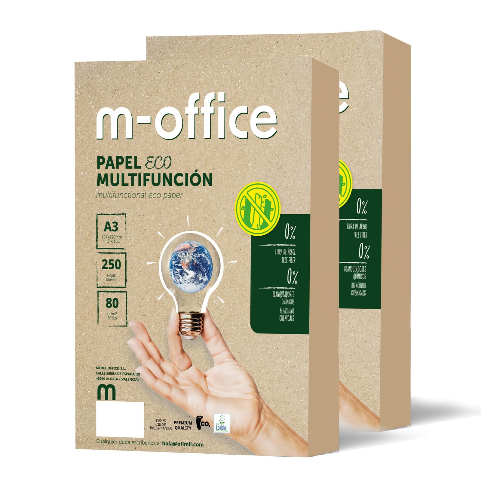 Recycled Paper, A3, 80g, Paper for Copiers and Printers, 1 Pack of…