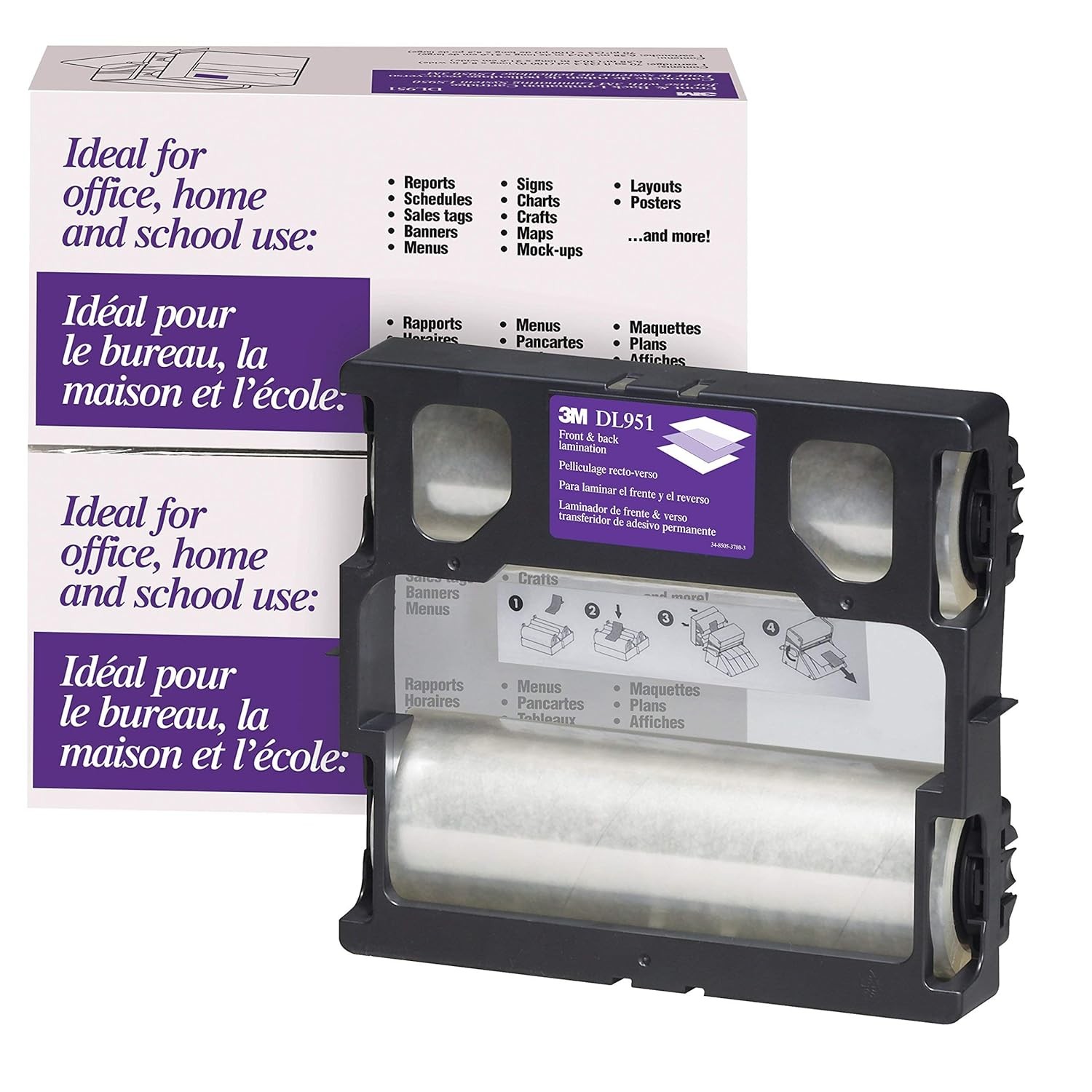 Dual Laminate Refill Cartridge Laminator Machine Transparent
