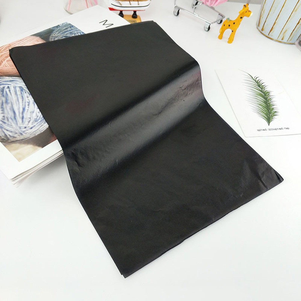 100Pcs Reusable Graphite Carbon Paper Black for Writing Durable Transfer Art