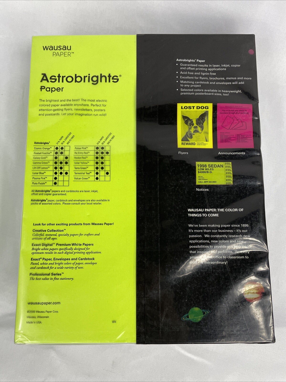 Astrobrights Premium Color Paper, 8-1/2 x 11 Inches, 24 Pound, Terra Green, 500