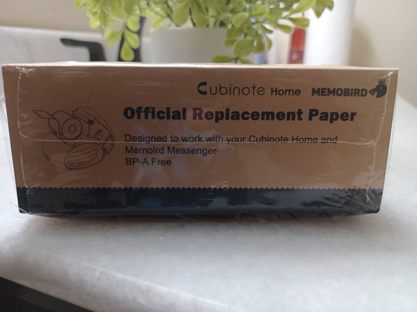 3 Rolls Cubinote Memoird Messenger Printer Replacement Paper White Adhesive