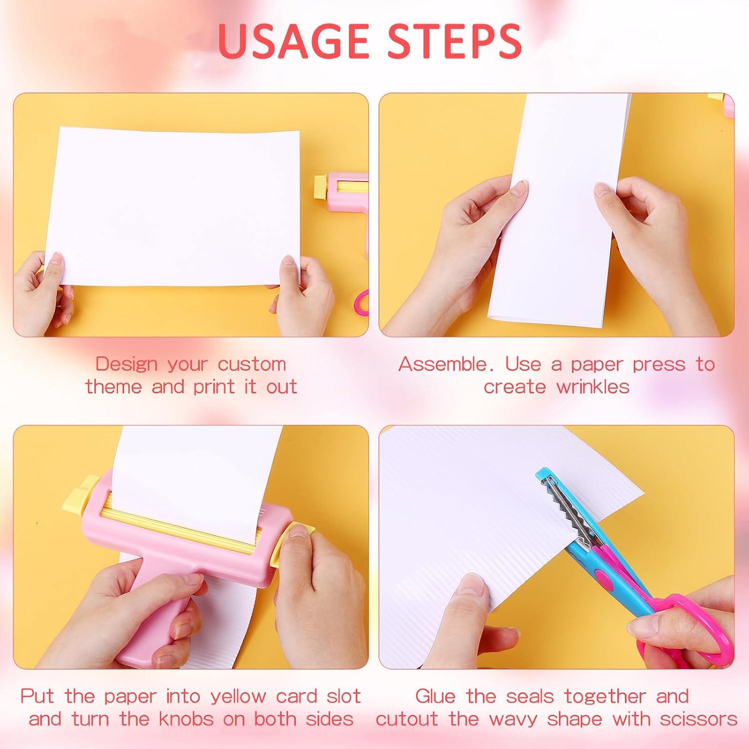 100 Sheets 8.25 x 11.6 Inches Glossy Thin Inkjet Paper Paper Crimper Pinking She