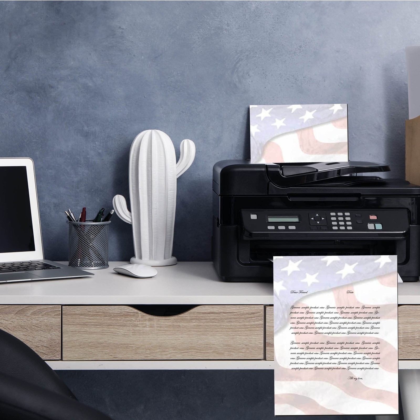 100 PCS Grand Old Flag Letterhead Laser Inkjet Printer Paper Document