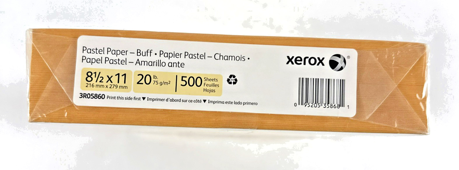 NEW SEALED Xerox BUFF Multipurpose Paper Tan 20lb 8.5×11 500 Sheets FREE SHIP