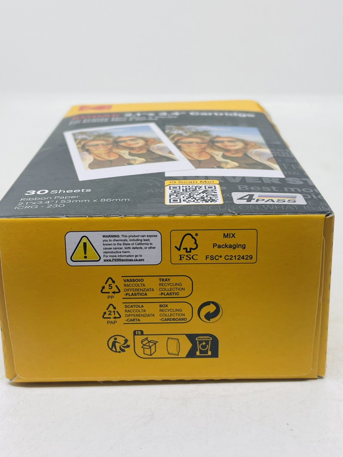 Kodak Cartridge 2.1 X 3.4 30 Sheets For Kodak Mini Shot 2 Series New